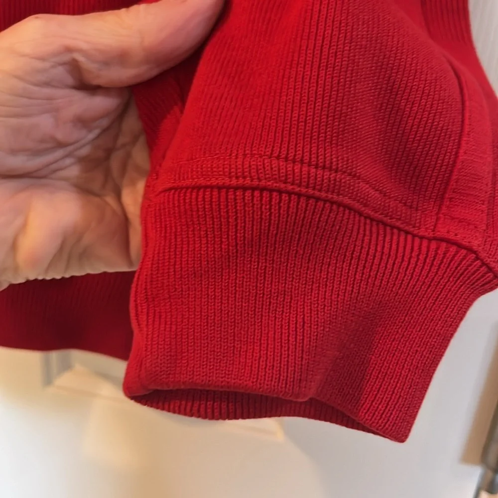 St Croix Men's Red Sweater made in USA USED size L - Picture 4 of 13